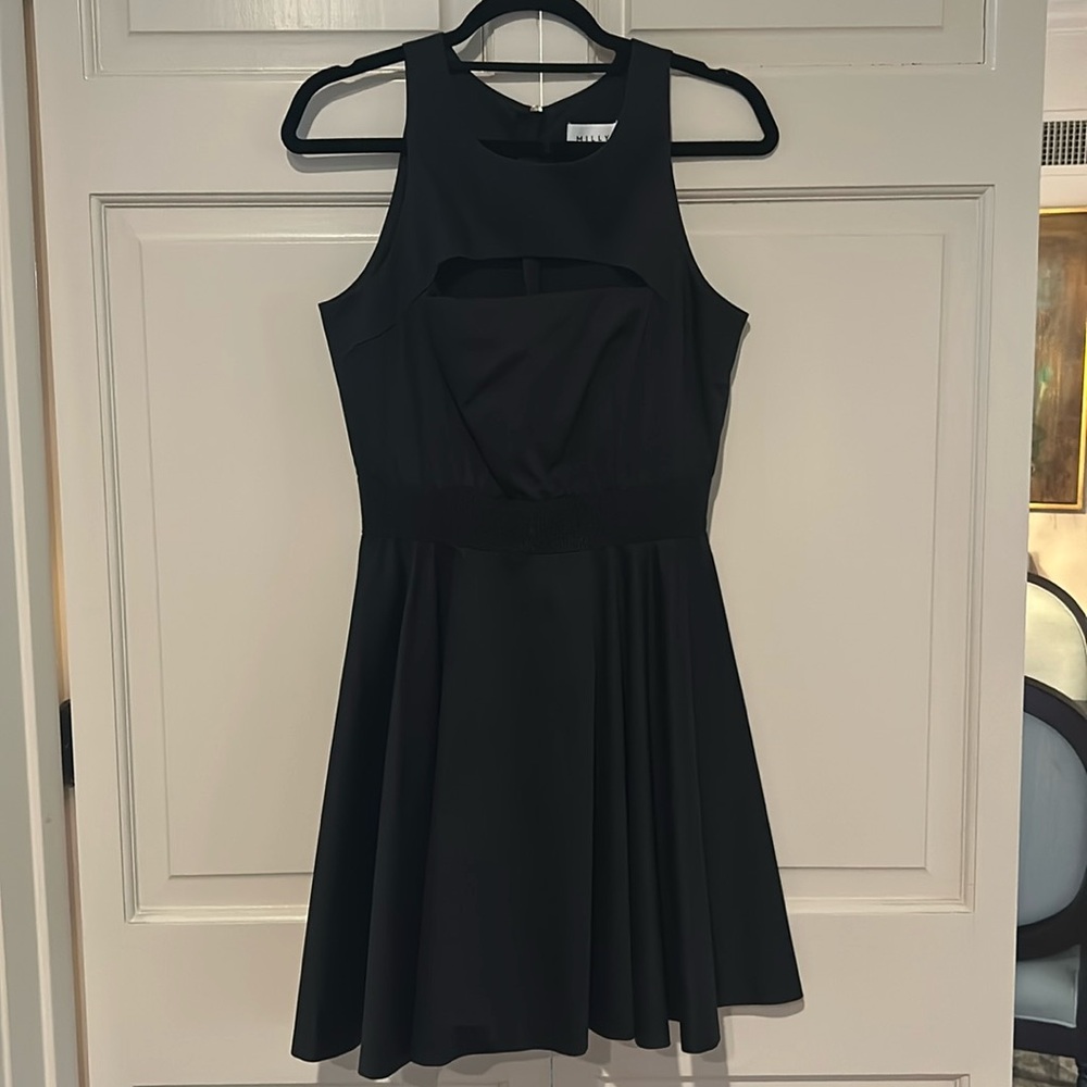 Milly cut out black cocktail dress